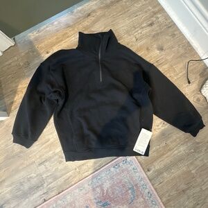 Lululemon black Thick fleece 1/2 zip